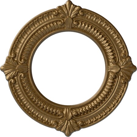 Ekena Millwork Benson Ceiling Medallion (Fits Canopies up to 6 1/8"), 11 1/8"OD x 6 1/8"ID x 5/8"P, Pale Gold CM11BNPAS